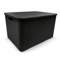 Caixa organizadora com tampa 20 litros - Rattan
