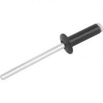 Rebite de repuxo 3,2 mm x 10 mm preto com 100 pe�as