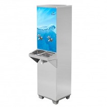 Bebedouro industrial de coluna 25 litros em aço inox - B25 Bebedouro industrial de coluna 25 litros em aço inox - B25
