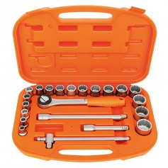 Jogo de soquete estriado 3/8 a 1.1/4