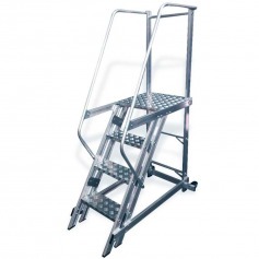 Escada plataforma de alumínio 1.0 m c/ 3 degraus + patamar Escada plataforma de alumínio 1.0 m c/ 3 degraus + patamar