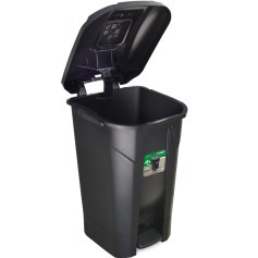 Lixeira pl�stica 120 litros com roda pedal e tampa click