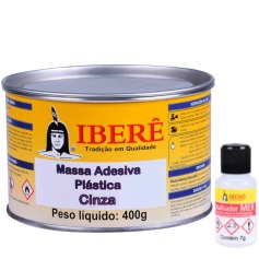 Massa plástica com catalisador 400 gramas cinza Massa plástica com catalisador 400 gramas cinza