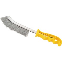 Escova manual com cerdas em a�o e cabo de pl�stico