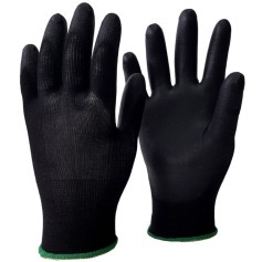 Luva de malha poli�ster com palma banhada em PU Tam 9 - Supertact PU