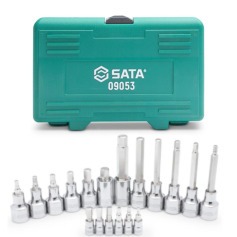 Jogo de soquete com ponta allen 3 a 12 mm encaixe 1/4