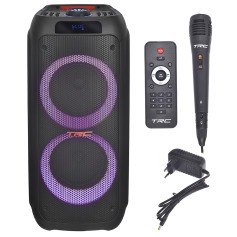 Caixa de som amplificada 1000W RMS com Bluetooth Radio FM e Microfone - TRC 5590