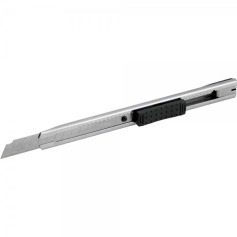 Estilete estreito 9 mm metal trava deslizante