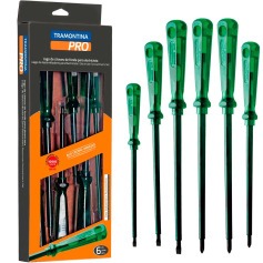 Jogo de chave fenda e phillips isolada com 6 pe�as - Easy Grip