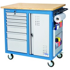 Bancada móvel com tampo em madeira - CR-60 Bancada móvel com tampo em madeira - CR-60