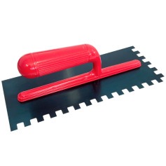 Desempenadeira em a�o dentada com cabo pl�stico 12 x 28 cm