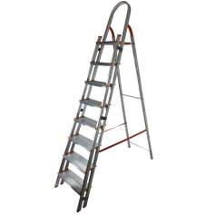 Escada de alumnio com 8 degraus duplos residencial - EMD008