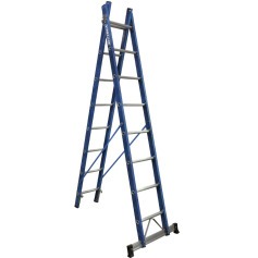 Escada de fibra de vidro 8 / 14 degraus 2,50 x 4,40 m modelo multiuso - TEAFP