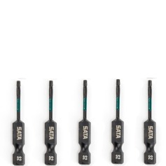 Jogo de bits de impacto hexalobular T30 x 50 mm encaixe 1/4