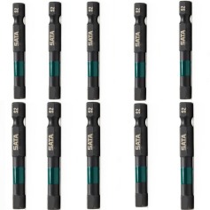 Jogo de bits de impacto hexagonal 4 x 50mm encaixe de 1/4