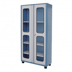 Armrio para ferramentas com 4 prateleiras e portas de vidro - AM-72