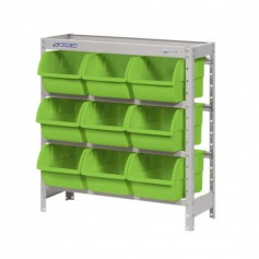Estante metálica com 9 gavetas n° 7 verde - EF9/7VD Estante metálica com 9 gavetas n° 7 verde - EF9/7VD