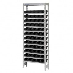 Estante metlica com 60 gavetas n 3 preta - EF60/3P