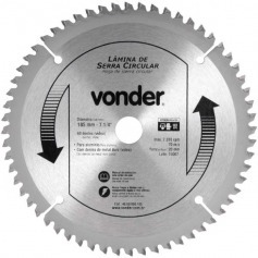 Disco de serra para alumnio 185 x 20 mm 60 dentes