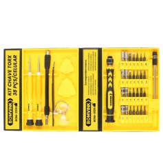 Jogo de bits e chaves de preciso para celular 38 peas com estojo - BOM-3109
