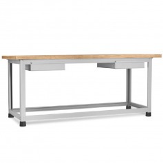 Bancada desmont�vel com 2 gavetas e tampo em compensado pinus envernizado - BM-F