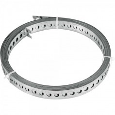 Fita de ao carbono perfurada 17mm x 0,4mm x 10m