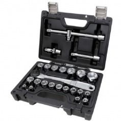 Jogo de soquete sextavado 8 a 32 mm encaixe 1/2