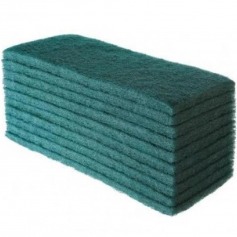 Esponja em fibra para limpeza pesada 10 x 26 cm pacote com 10 unidades - F1P262