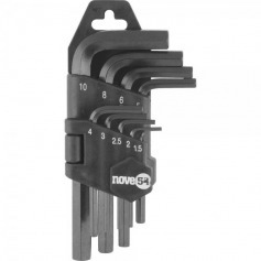 Jogo de chave allen curta 1,5 a 10 mm com 9 peças Jogo de chave allen curta 1,5 a 10 mm com 9 peças