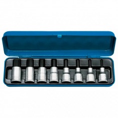 Jogo de soquete com ponta allen 4 a 17 mm ao cromo vandio com 8 peas -  IN 19