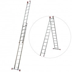 Escada de alum�nio extens�vel 3,52 x 5,98 m 2 x 12 degraus - ESC0621