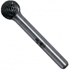 Lima rotativa endurecida esf�rica 10 x 8 mm haste 6 mm - 23.217