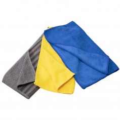 Toalha de microfibra para secagem automotiva 30 x 30 cm 3 pe�as - 25242