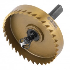 Serra copo para metal 63 mm revestimento em Nitreto de Titânio com suporte - 72412055 Serra copo para metal 63 mm revestimento em Nitreto de Titânio com suporte - 72412055