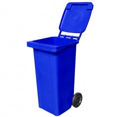 Carrinho coletor de lixo 120 litros sem pedal - 13741