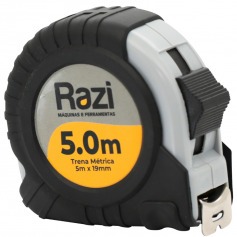 Trena com fita de ao 19 mm x 5 m com trava - RZ-TM5M