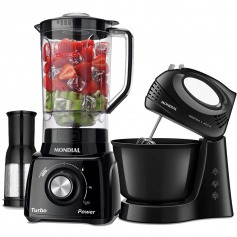 Kit Liquidificador 550W Turbo Power L-99-FB + Batedeira 400W Prtica B-44-B