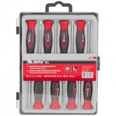 Jogo de chave de preciso fenda/phillips e hexalobular com 8 peas - 115899