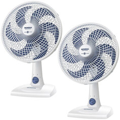 Kit 2 Ventiladores de mesa 30 cm 6 pás 3 velocidades Super Power- VSP-30-W Kit 2 Ventiladores de mesa 30 cm 6 pás 3 velocidades Super Power- VSP-30-W