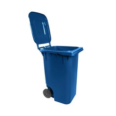 Carrinho coletor de lixo 240 litros sem pedal - 13627