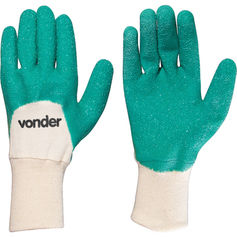 Luva de malha com l�tex verde - MLV 1002