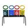 Kit com 4 lixeiras de 14L coleta seletiva com aro para fixa��o de sacos