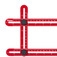 Esquadro pl�stico ajust�vel com 4 r�guas - 61878 