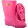 Bota de PVC rosa com forro 