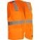 Colete refletivo tipo bluso com bolso e ziper laranja - CV 109  