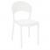 Cadeira plstica com encosto fechado branca - Sissi 