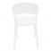 Cadeira plstica com encosto fechado branca - Sissi 