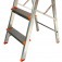 Escada banqueta de alum�nio 2 degraus + patamar - BAQ003
