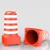 Cone Barril sinalizador de trfego 110 cm refletivo base quadrada