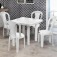 Kit 4 cadeiras pl�sticas sem bra�o bistr� - Pratagy